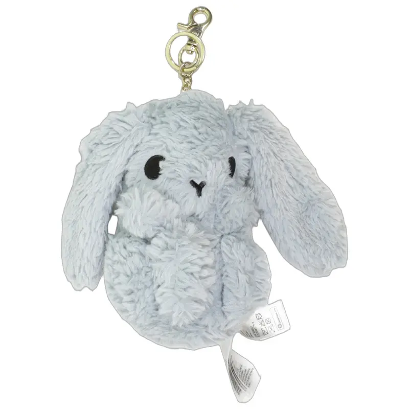 Süßer Zottel-Hase mit langen Ohren, blau-grau