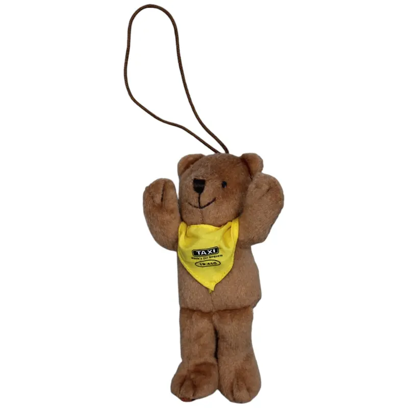 Taxi Teddybär mit gelbem Halstuch