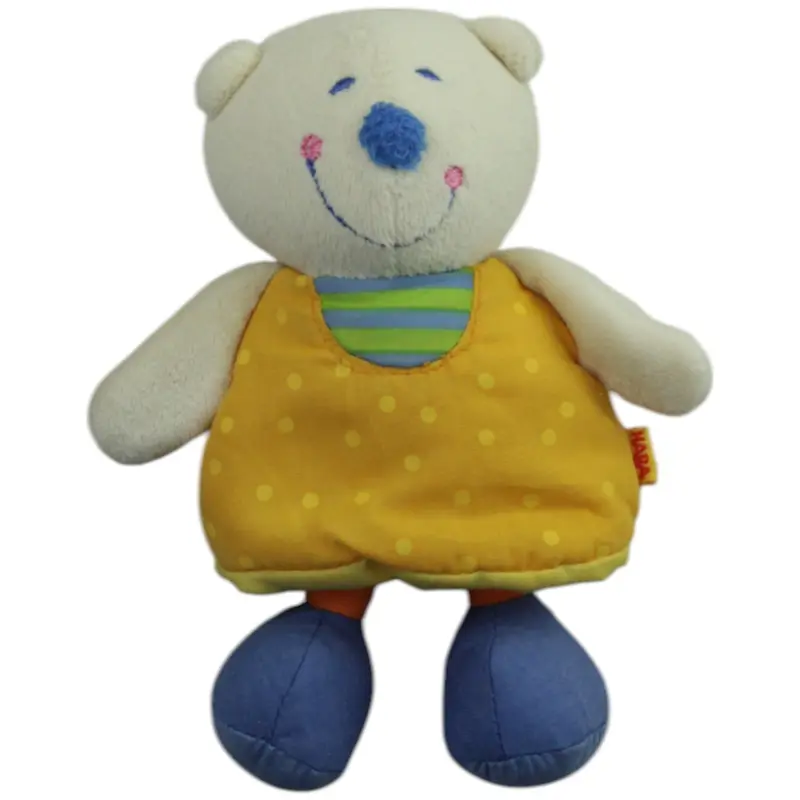 Teddybär mit orangem Kleid