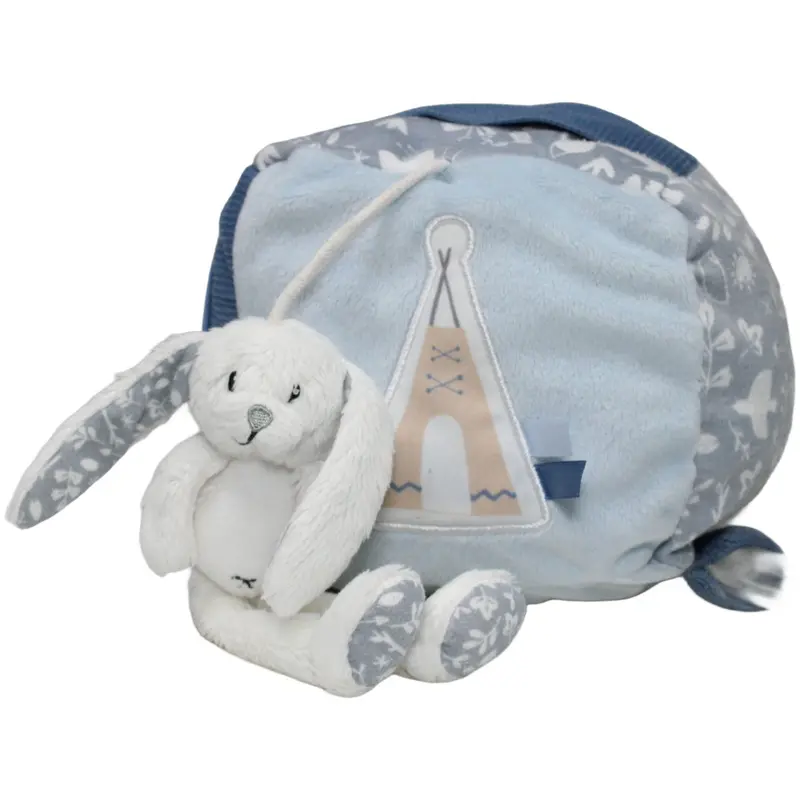 tiamo, Süßer Hase mit Naturmuster, blau