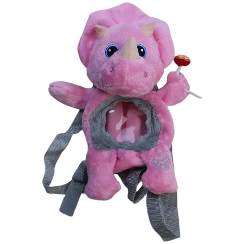 Triceratops mit Lutscher, rosa