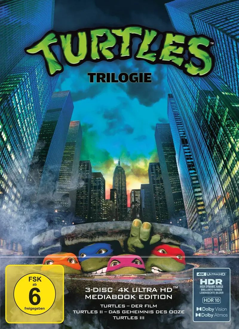Turtles-Trilogie - 3-Disc Limited Mediabook - 4K UHD Blu-ray