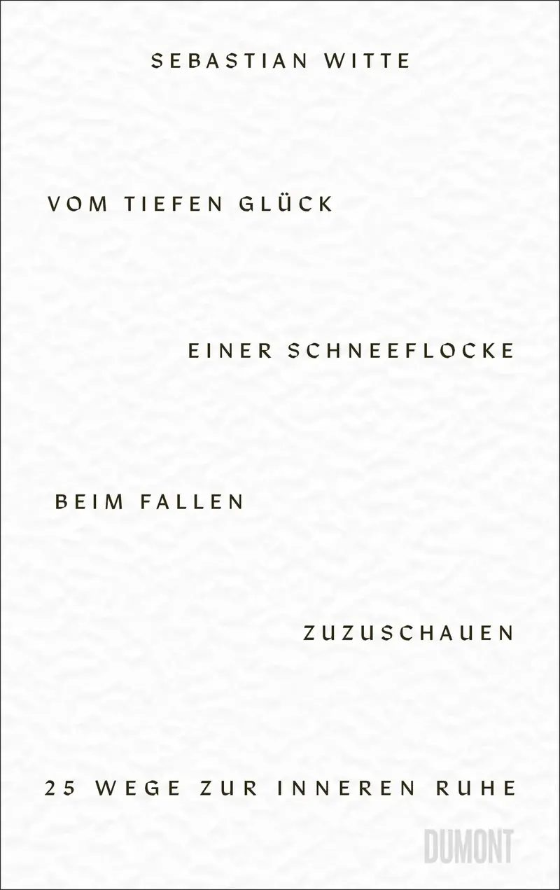 Vom tiefen Glück, einer Schneeflocke beim Fallen zuzuschauen