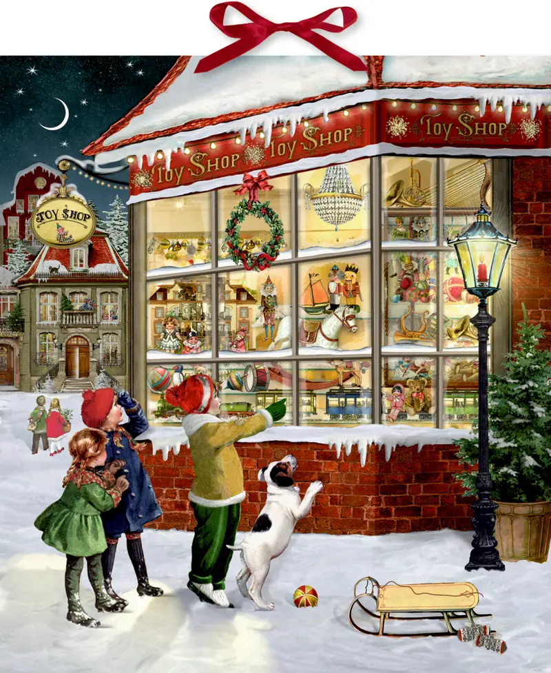Vor dem Spielzeugladen, Wand-Adventskalender