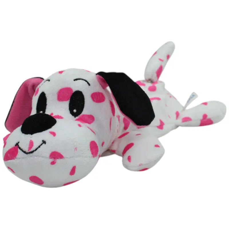 Weißer Hund mit pinken Flecken