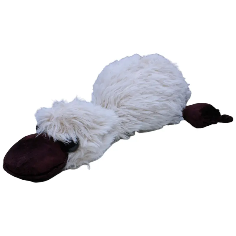 XL graue Ente mit Holzaugen
