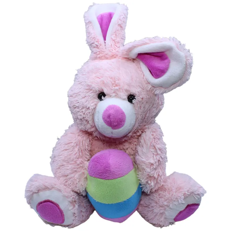 XL Osterhase mit bemaltem Ei, rosa