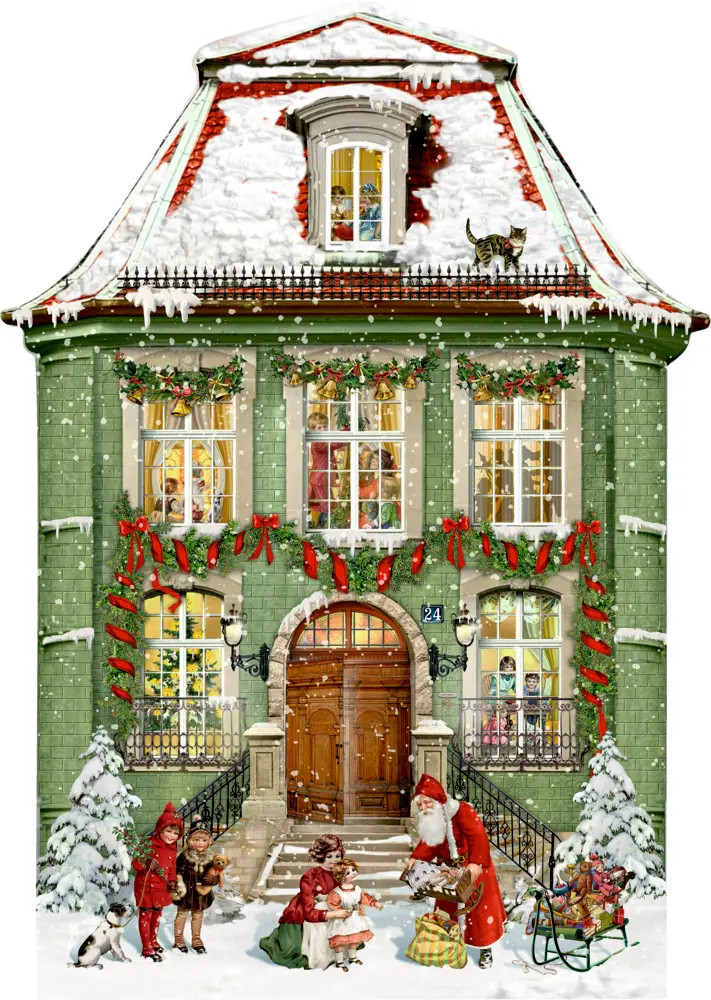 Zauberhaftes Weihnachtshaus, Wand-Adventskal. A3 (Behr)