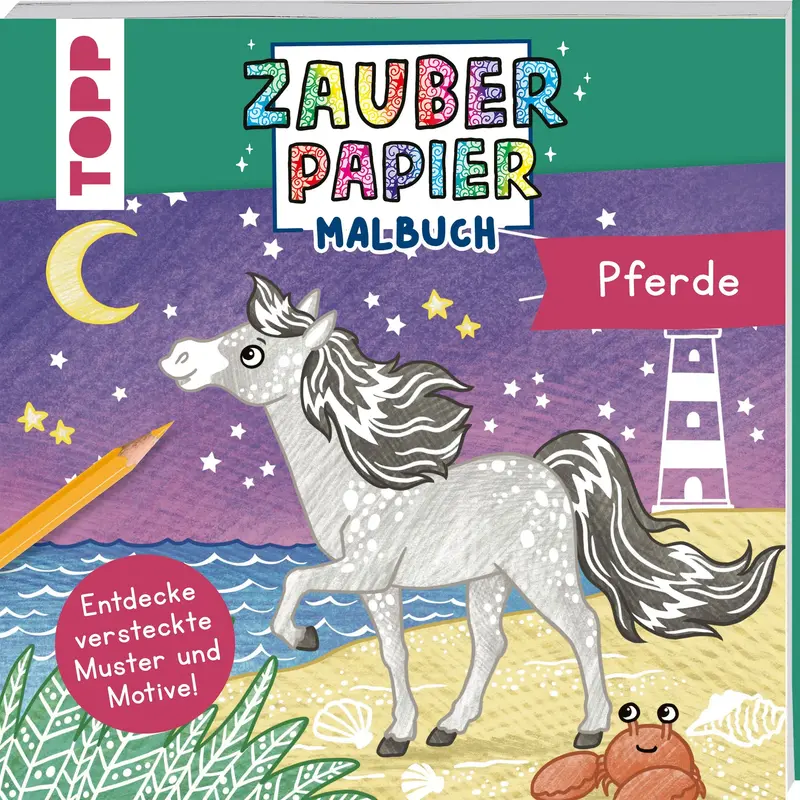 Zauberpapier Malbuch Pferde