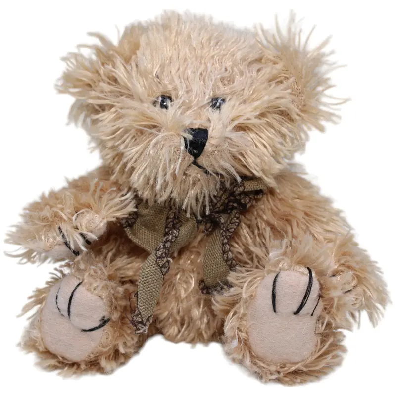 Zottel-Teddybär mit beweglichen Gliedern