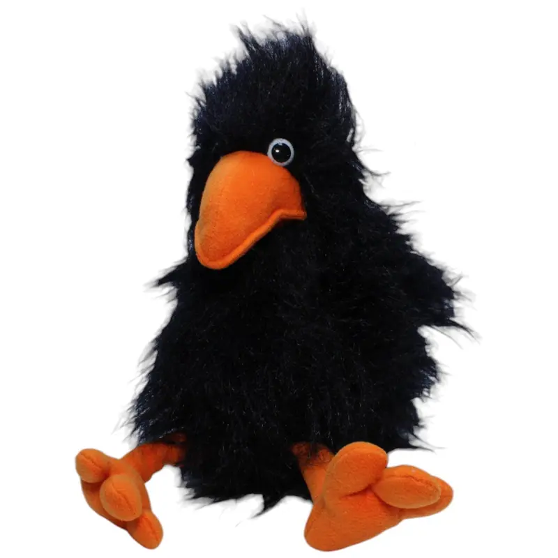 Zotteliger Rabe, schwarz